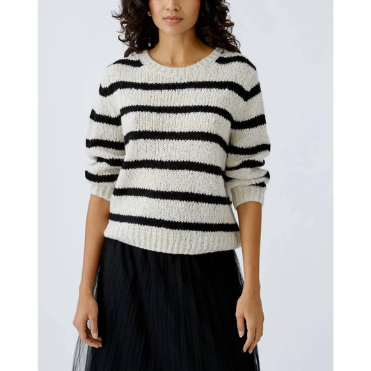 Oui - Stripe Crew Sweater
