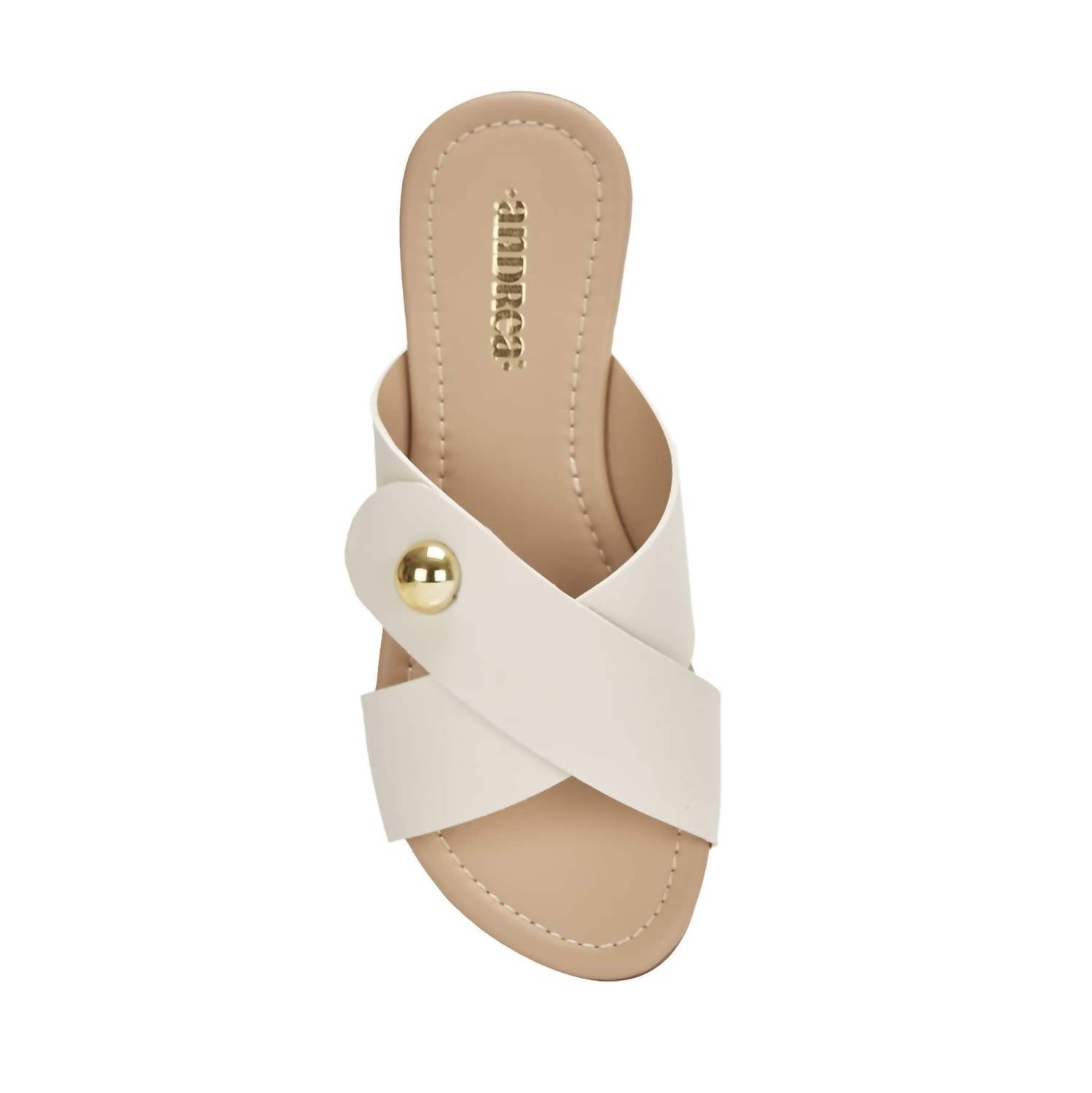 Andrea Women's Slip-on Flat Sandal in bone - women's sandal - view 4
