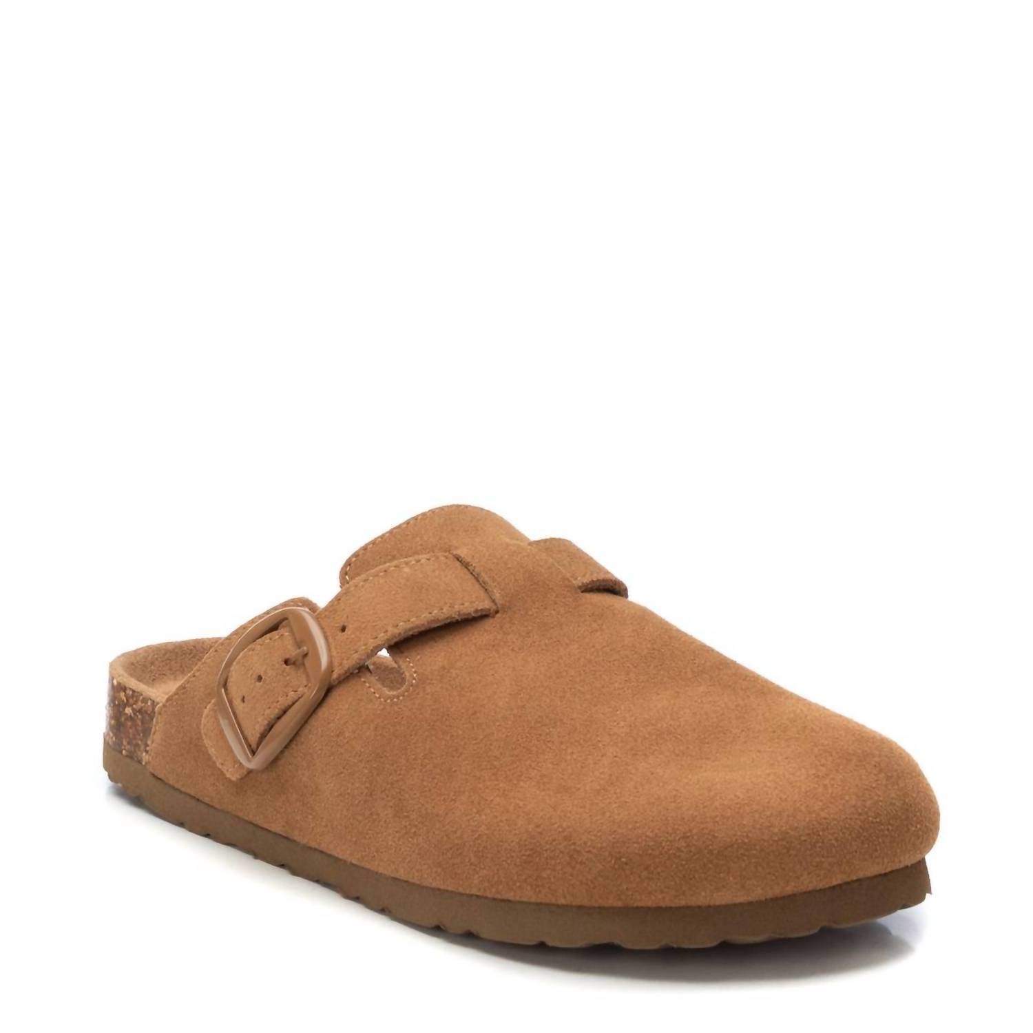 Xti Women's Refresh Suede Clog in camel - women's shoe - alternate view