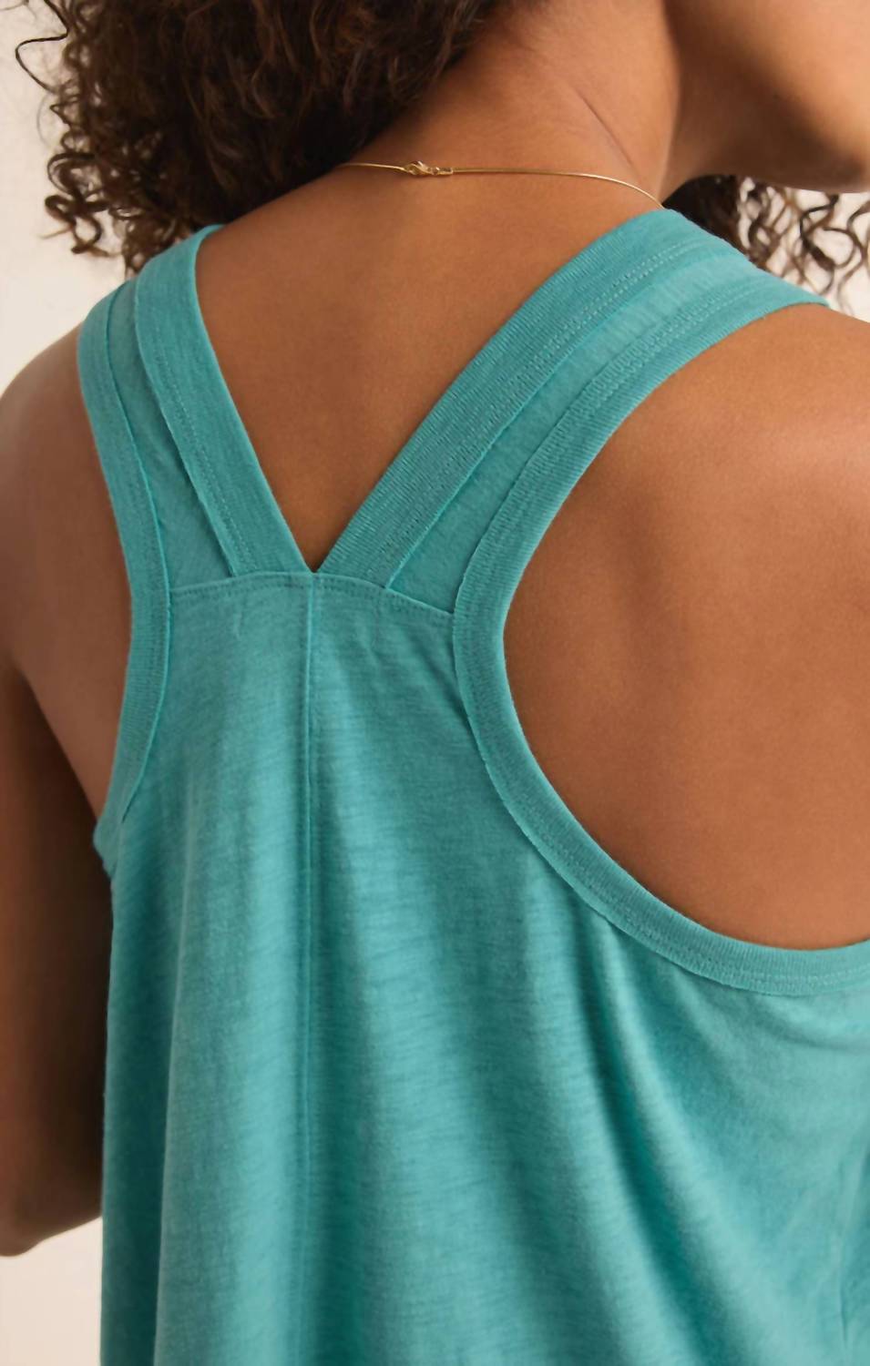 Z Supply Women's Maddox Mini Dress in cabana teal - women's dress - view 4
