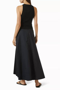 St. Agni - Knit Bodice Asymmetrical Dress