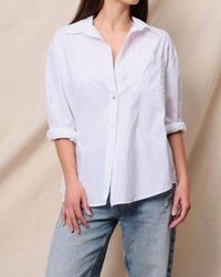Sundry Sur La Mer Oversized Shirt in optic white - women's shirt