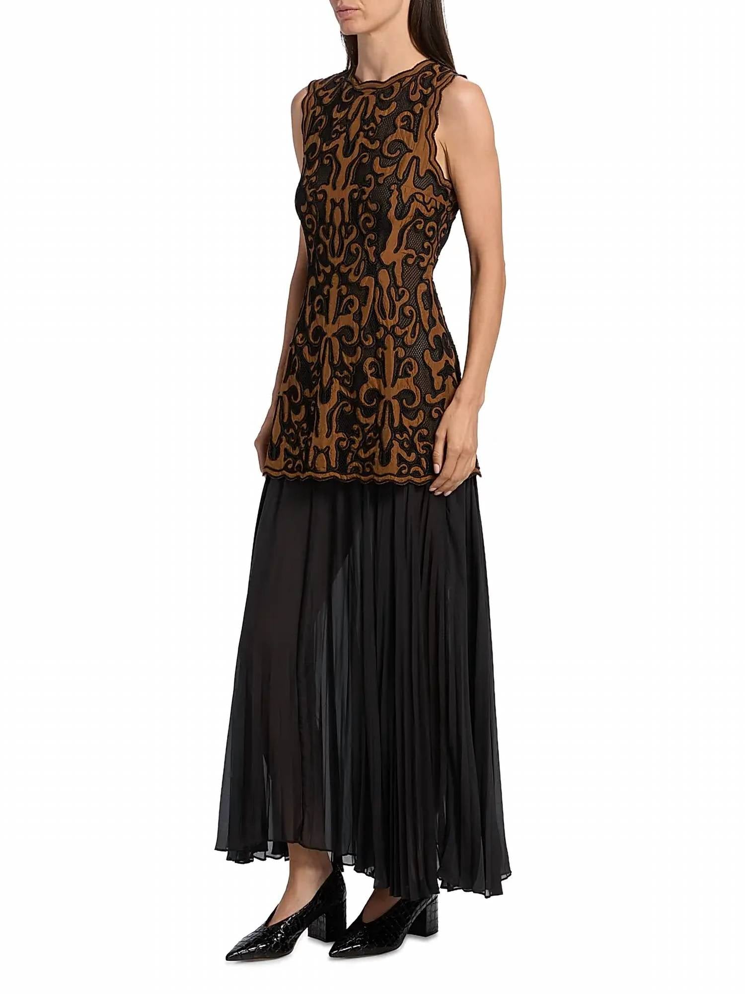 Ulla Johnson - Auryn Applique Sleeveless Midi Dress