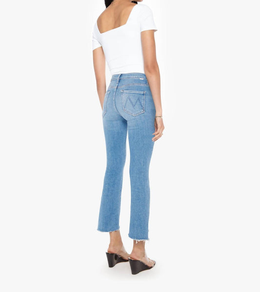 Mother - Insider Crop Step Fray High Waist Bootcut Jeans