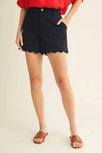 Jodifl Scallop Perfection Shorts in black - women's shorts - detail view
