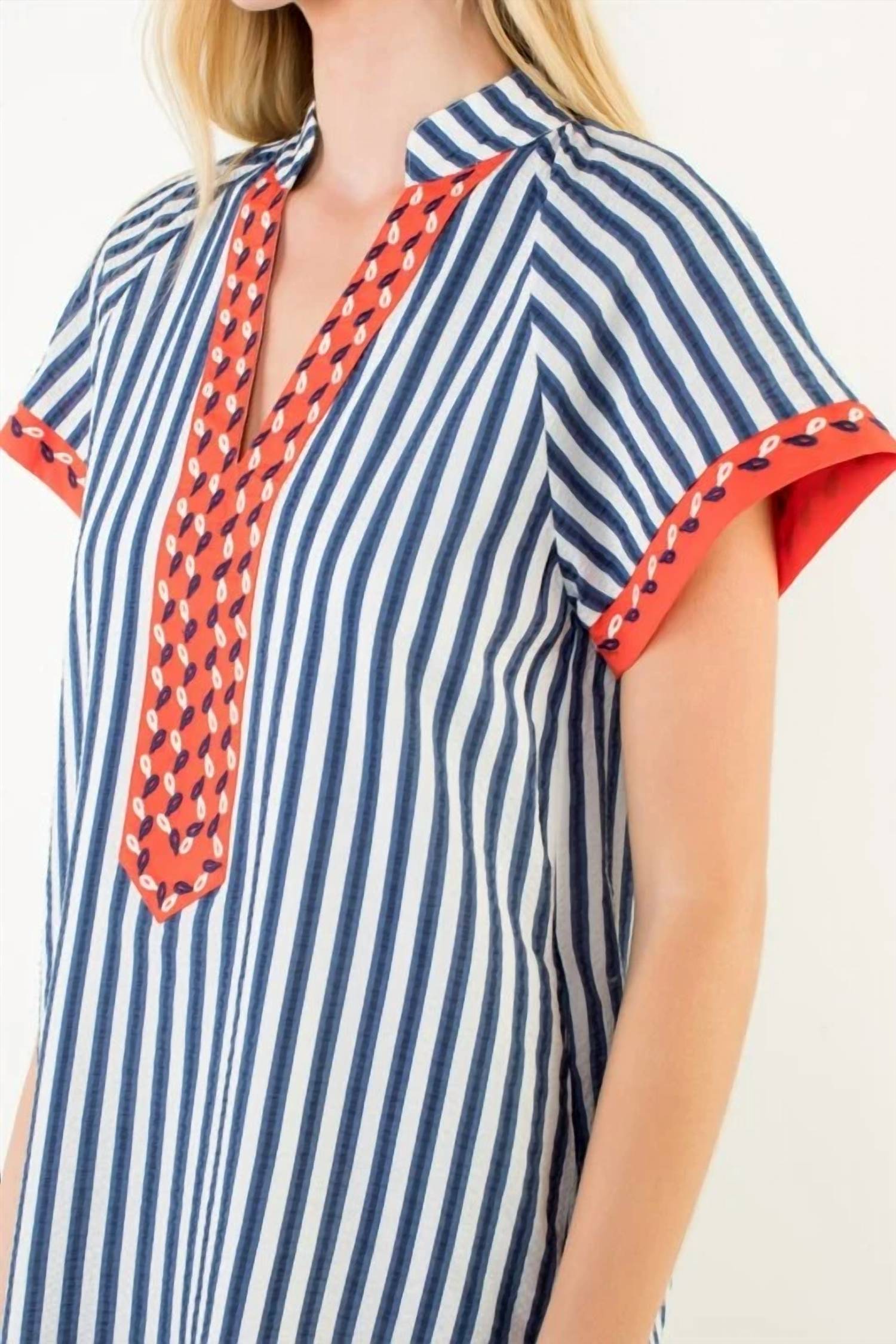 Thml - Striped Detail V-Neck Dress