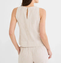 Nic + Zoe - Pinstripe Gauze Pop On Top