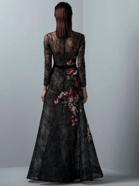 Saiid Kobeisy - Long-sleeved Maxi Evening Dress