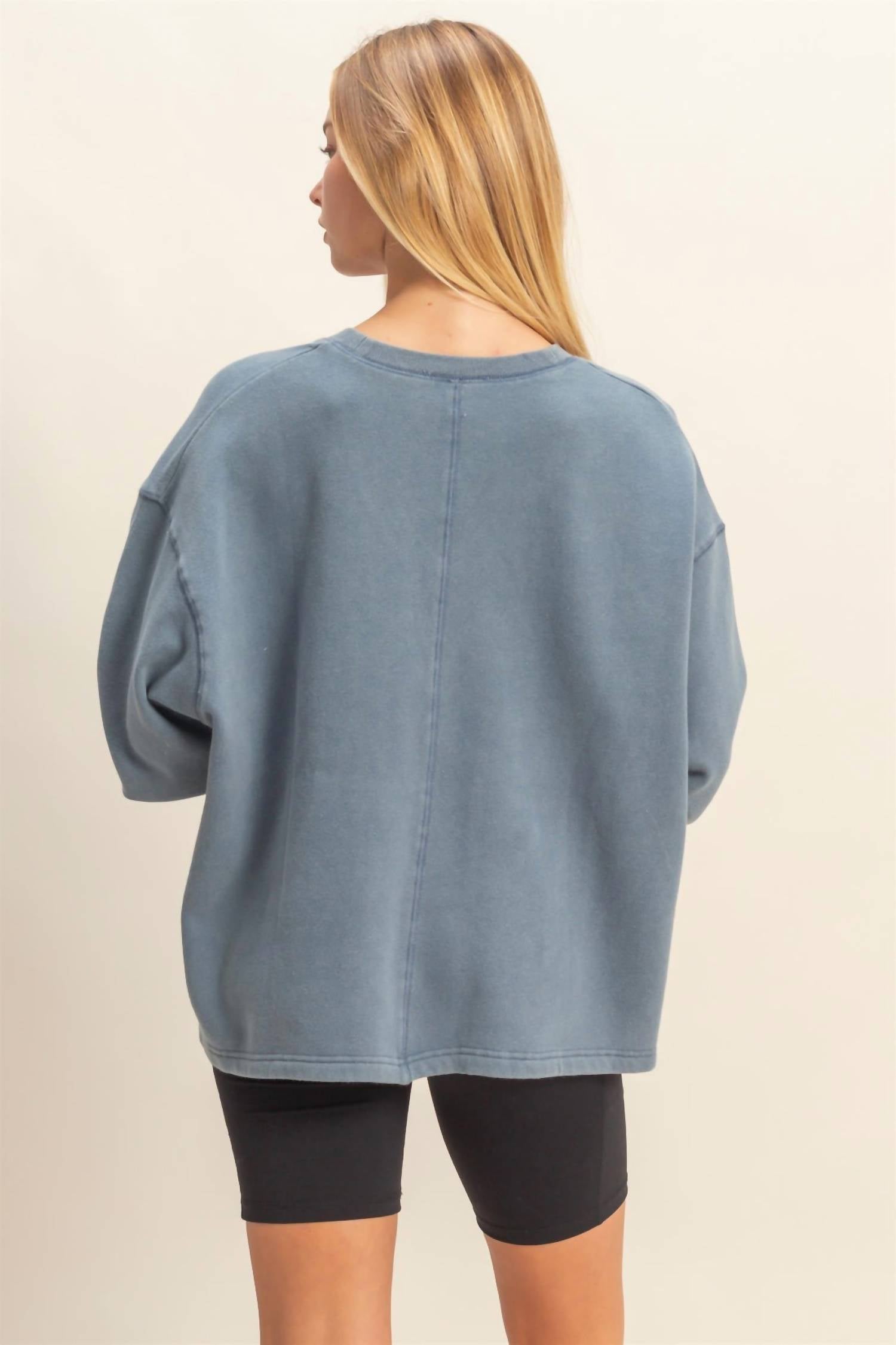 Hyfve - Urban Fade Oversized V-neck Sweatshirt