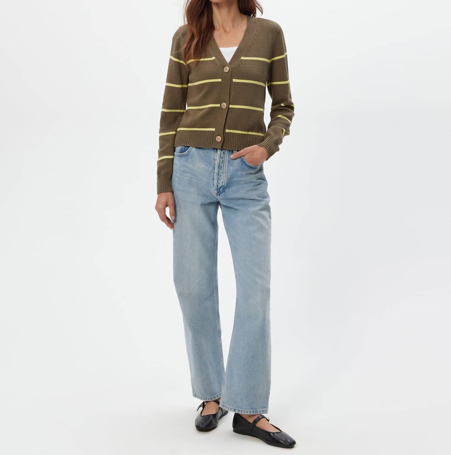 Michael Stars - Tracey Striped Button Down Cardigan