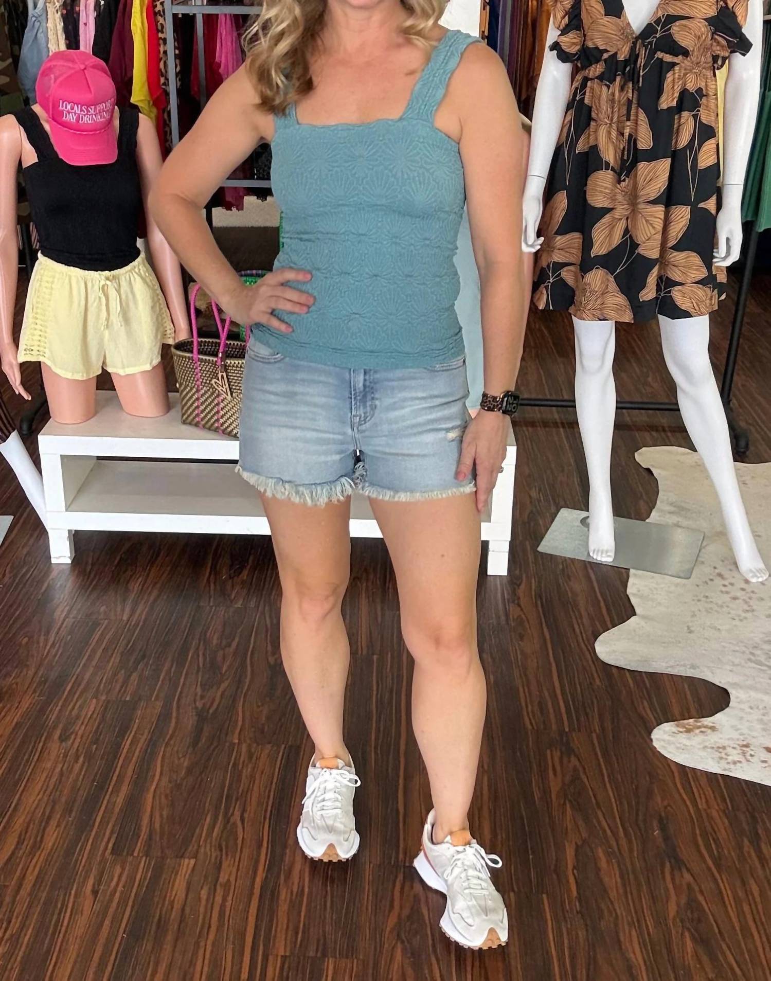 Hidden - Frayed Denim Shorts