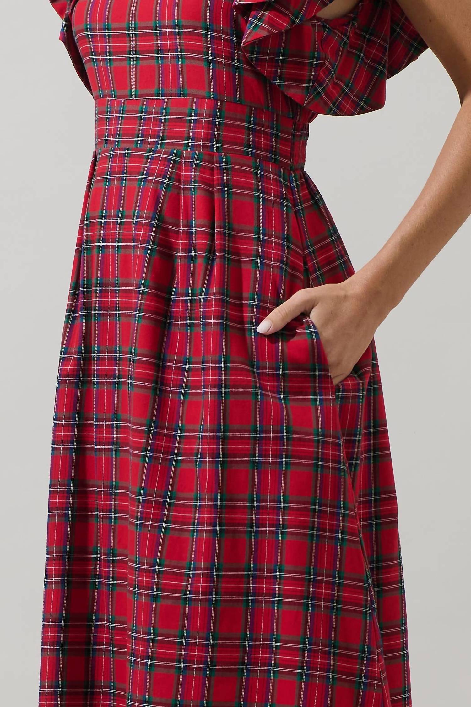 Sugarlips - Arvada Plaid Deneta Shift Mini Dress