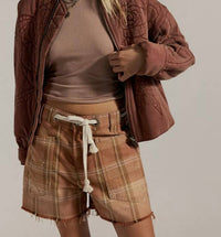 Free People Women's Rose Zip Up Sweatshirt in cinnamon brown - women's jacket