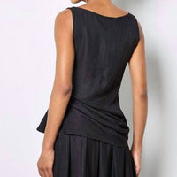 APRICOT Side Knot Top in black - women's tank top - detail view