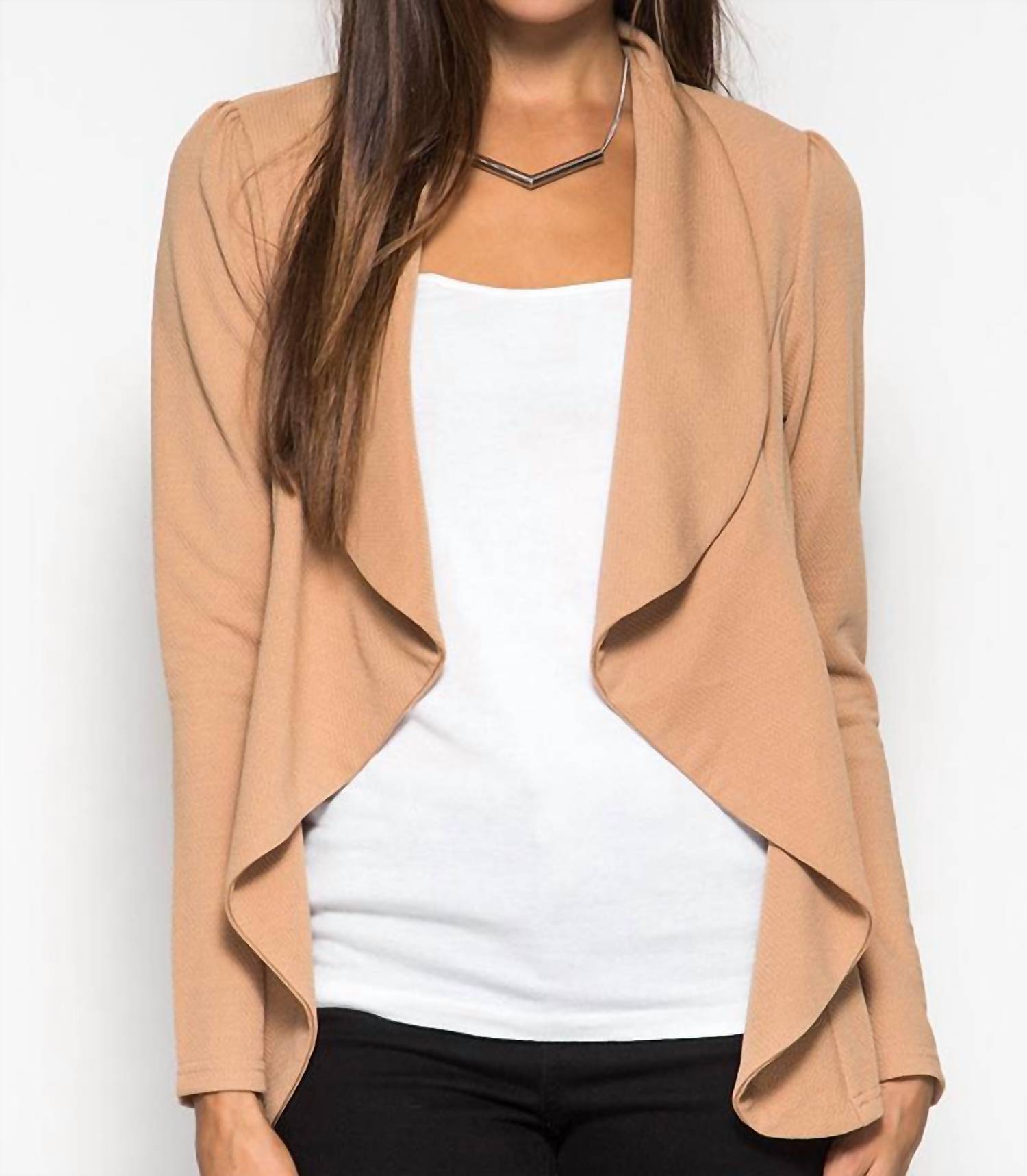 She + Sky - Textured Knit Blazer