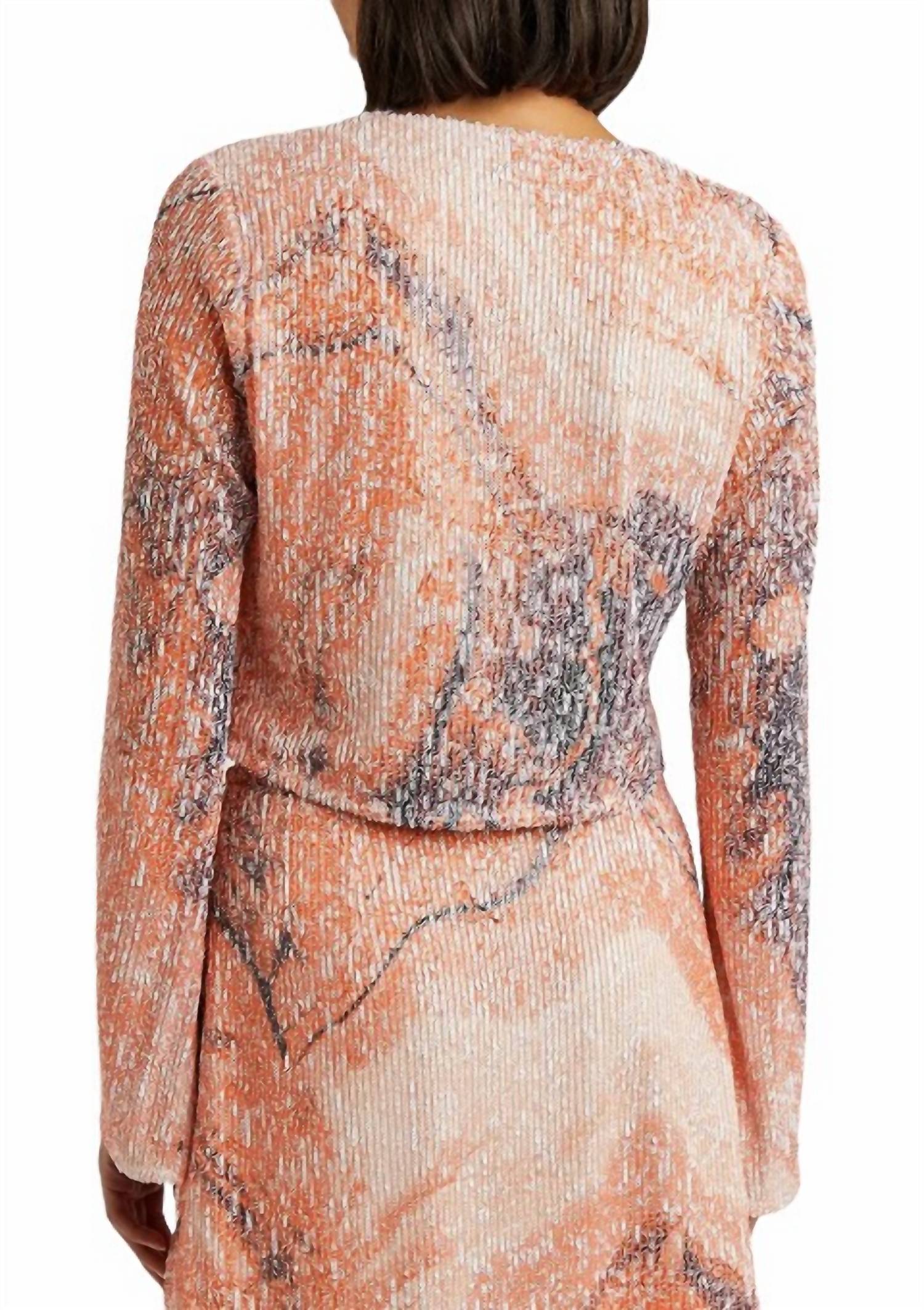 In The Mood For Love - Ruddy Marble Print Top