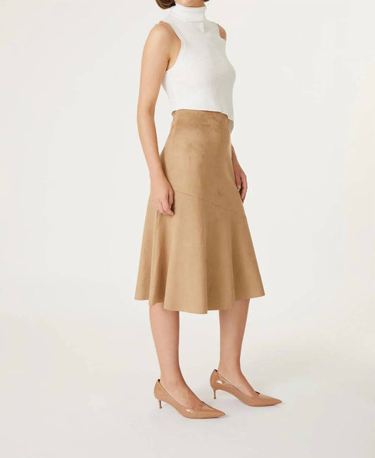 Level99 - Roan Faux Suede Midi Skirt