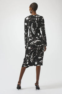 Joseph Ribkoff - Abstract Faux Wrap Dress
