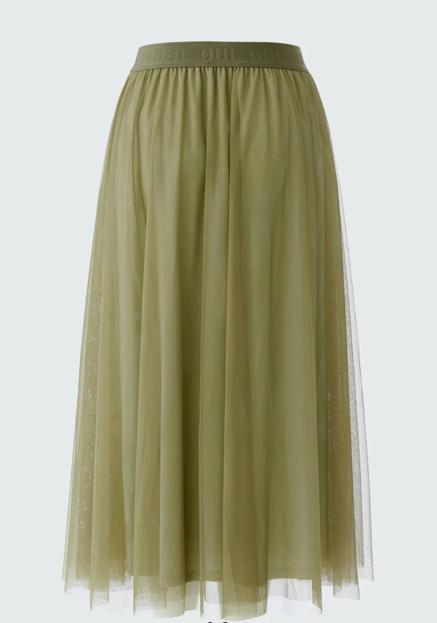 Oui - Women's Pull-on Midi Tulle Skirt