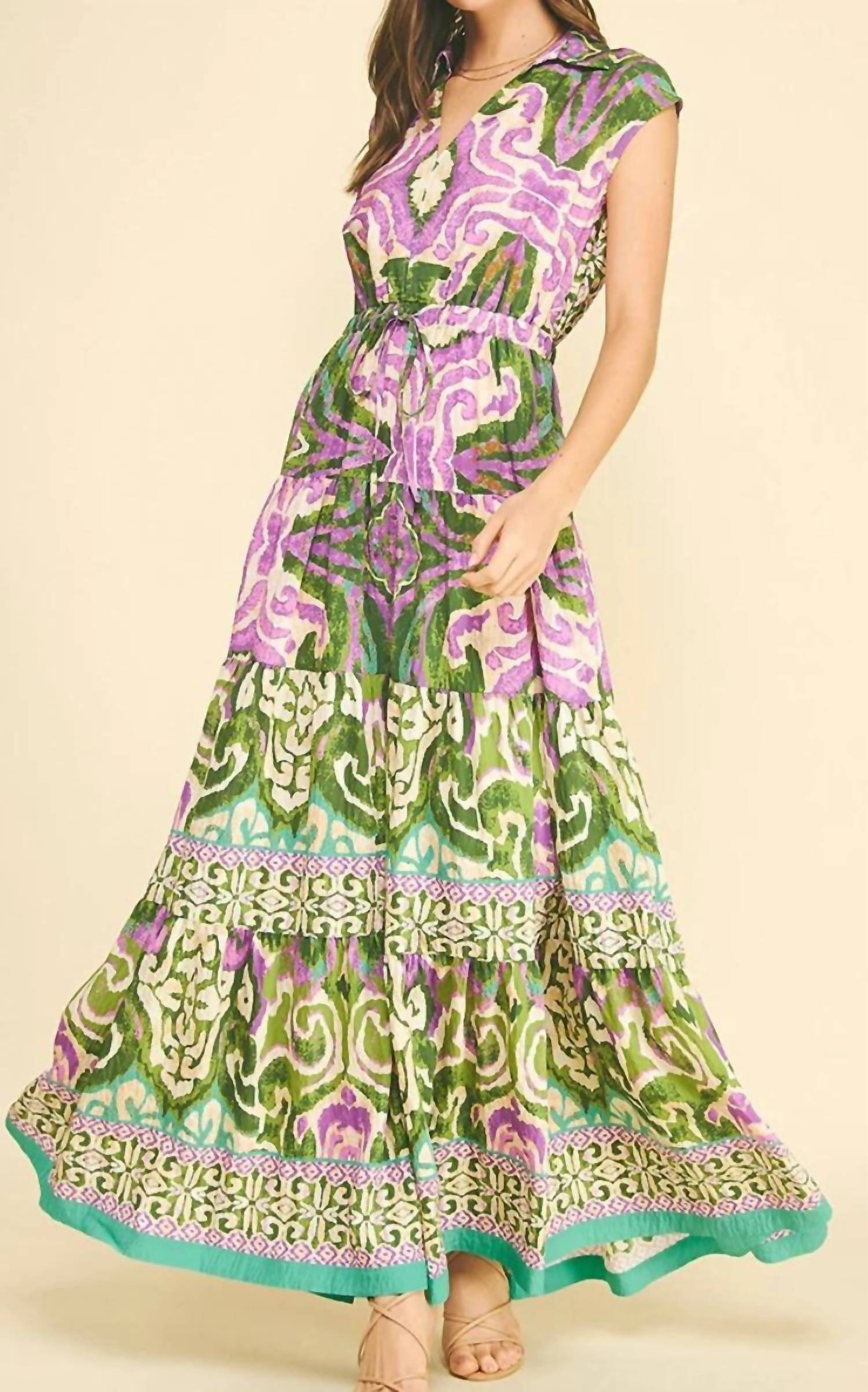 Pinch - Bohemian Pattern Maxi Dress