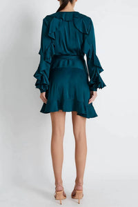 Patbo - Ruffle Sleeve Mini Wrap Dress