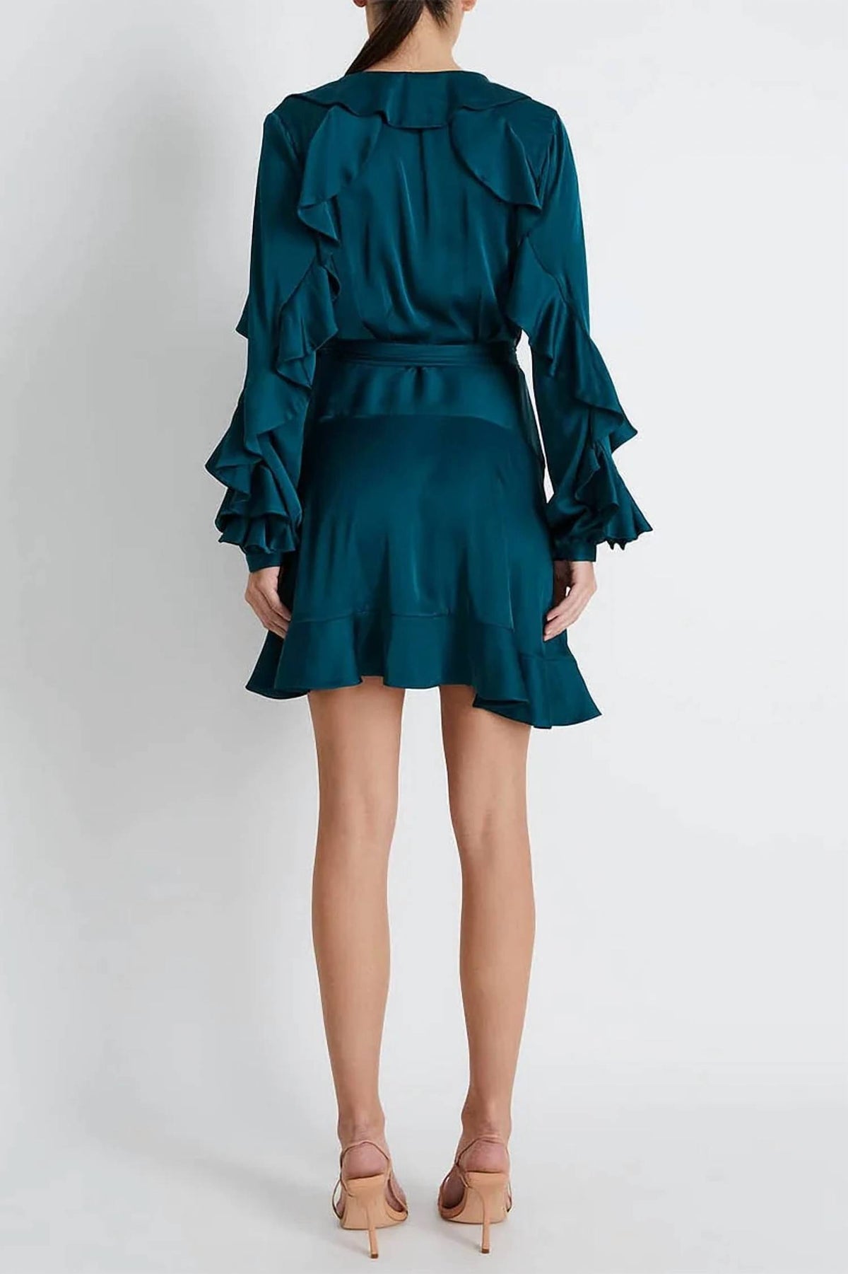 Patbo - Ruffle Sleeve Mini Wrap Dress