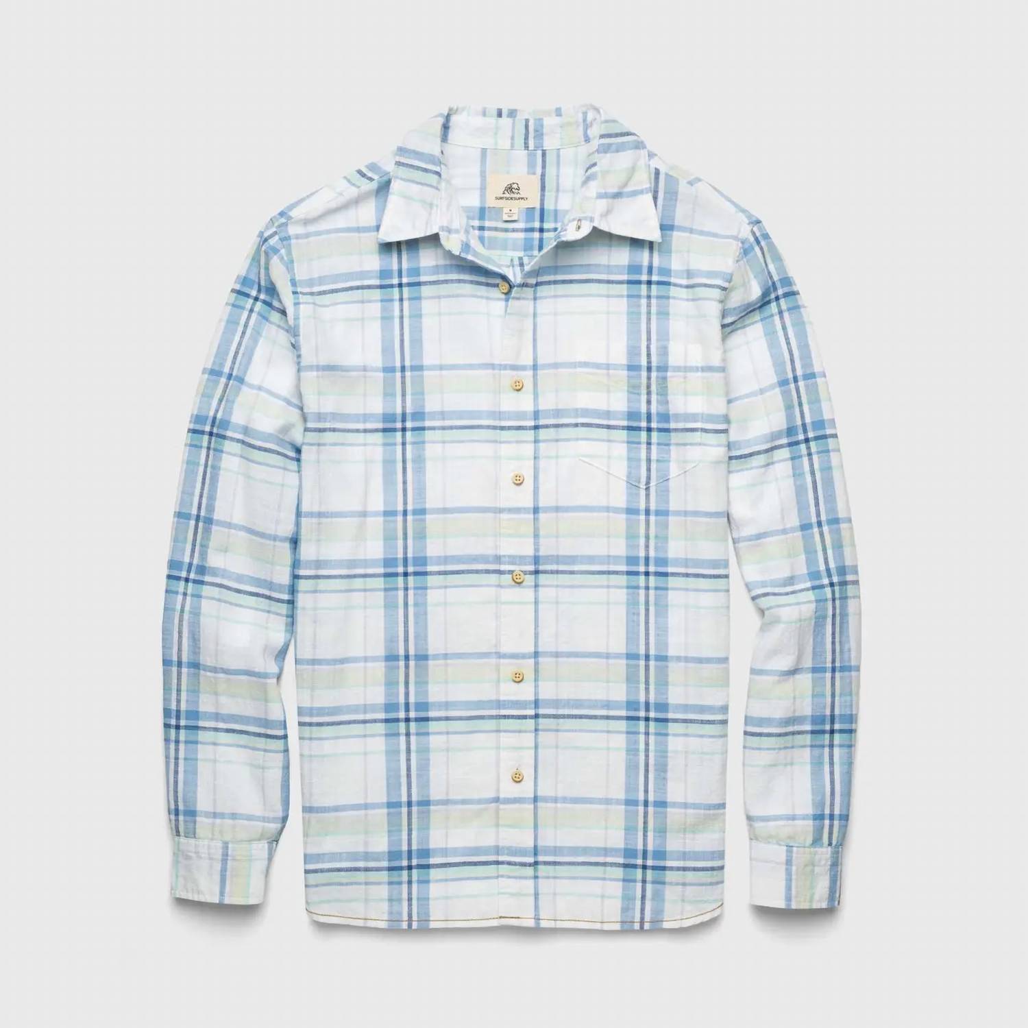 Surfside Supply - Men's Brian Slub Plaid Shirt