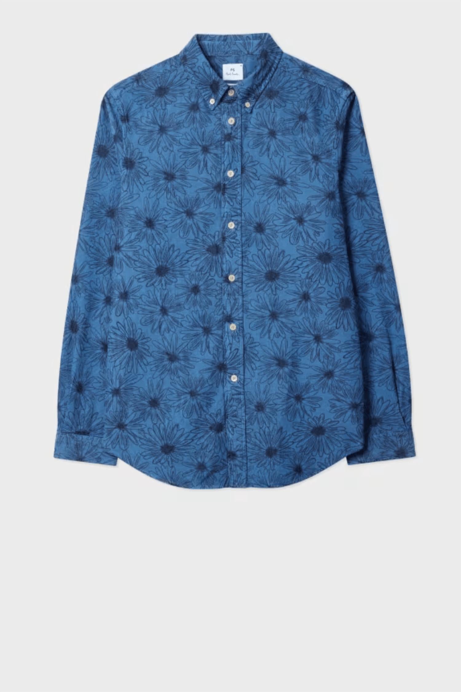 Paul Smith - Tailored-fit Floral Print Corduroy Shirt