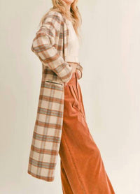 Sage The Label - Plaid Trench Coat