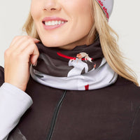 krimson klover Illustrated Neck Gaiter in let s dance black - women's scarf