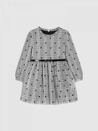 Mayoral - Girls' Sparkle Dot Plaid Dress