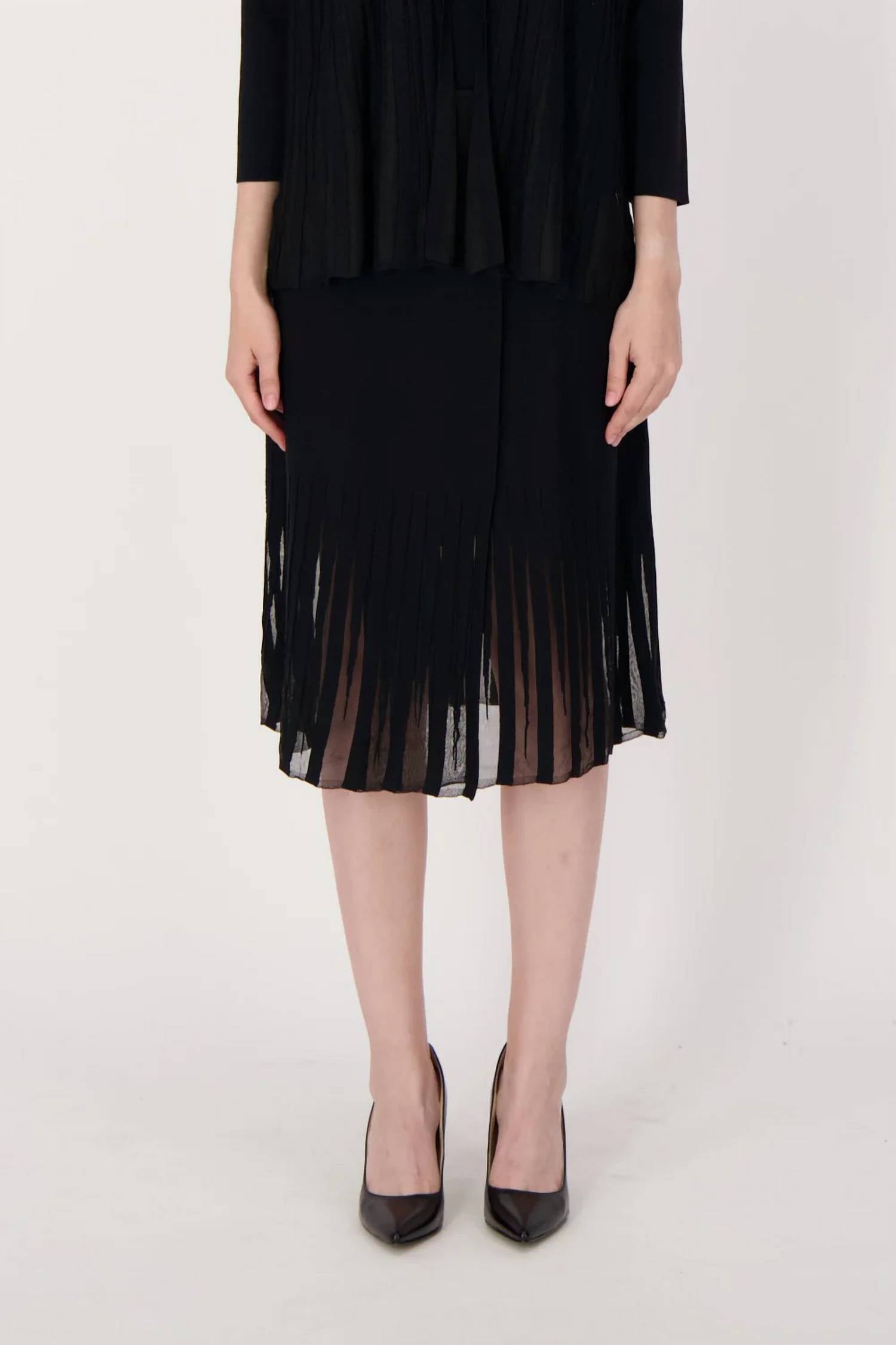 Spanner - Lattice Stiched Hem Layered Skirt