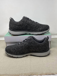 Apex Women's Fitlite Fleece Comfort Walking Shoes in charcoal - women's shoe - detail view