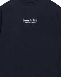 HONOR THE GIFT Men's 1988 Drive In Crewneck in crewneck in black - men's long sleeve top - detail view