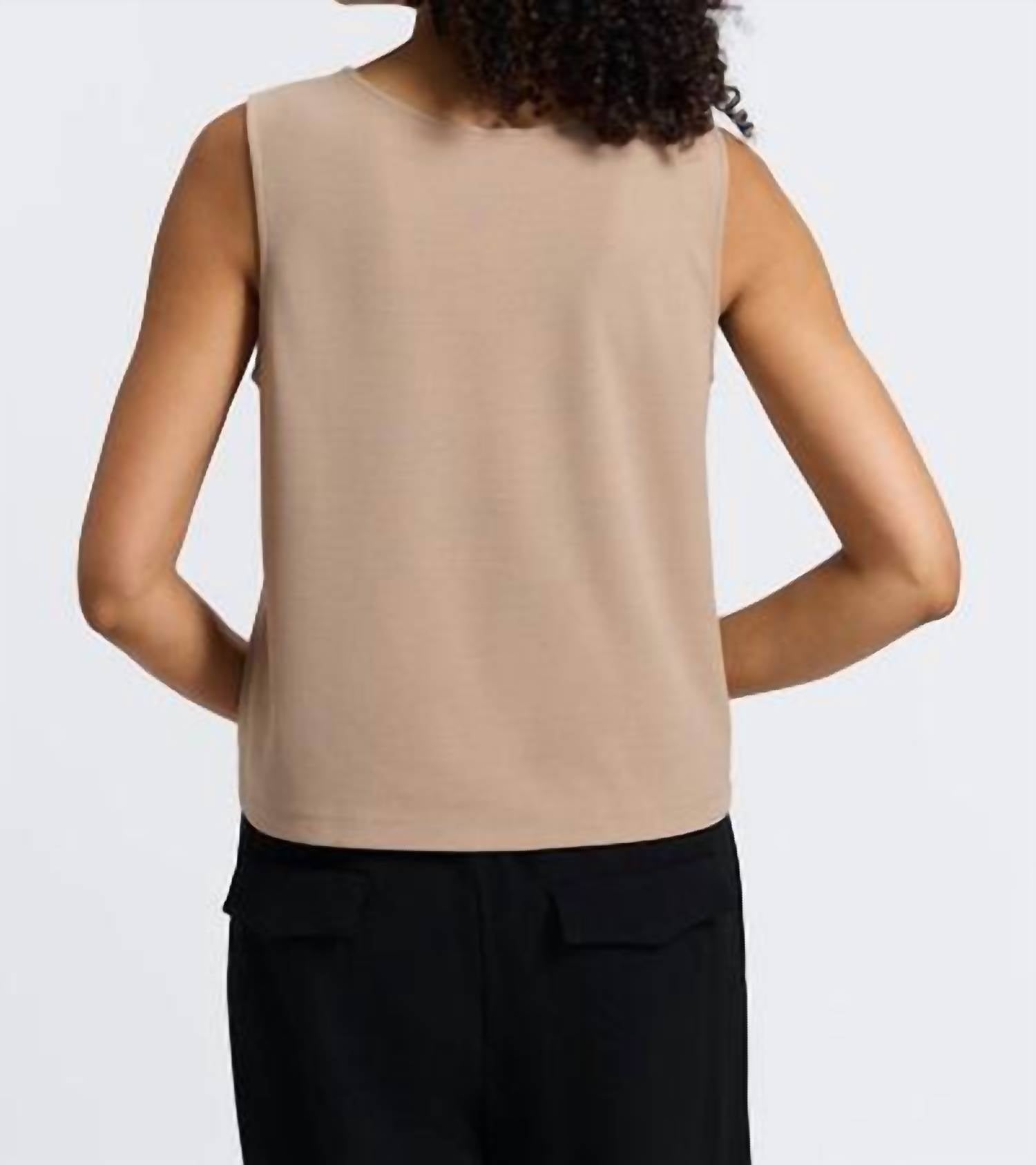 Foxcroft - Callie Knit Crepe Reversible Sleeveless Tank Top