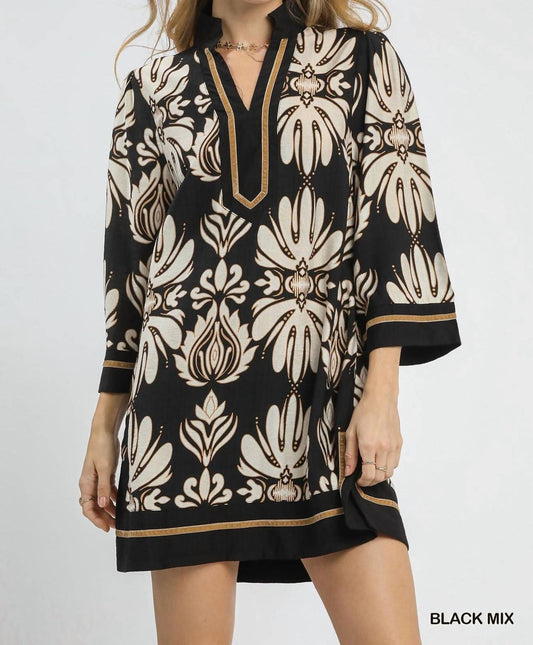 Umgee - Baroque Floral Mini Dress