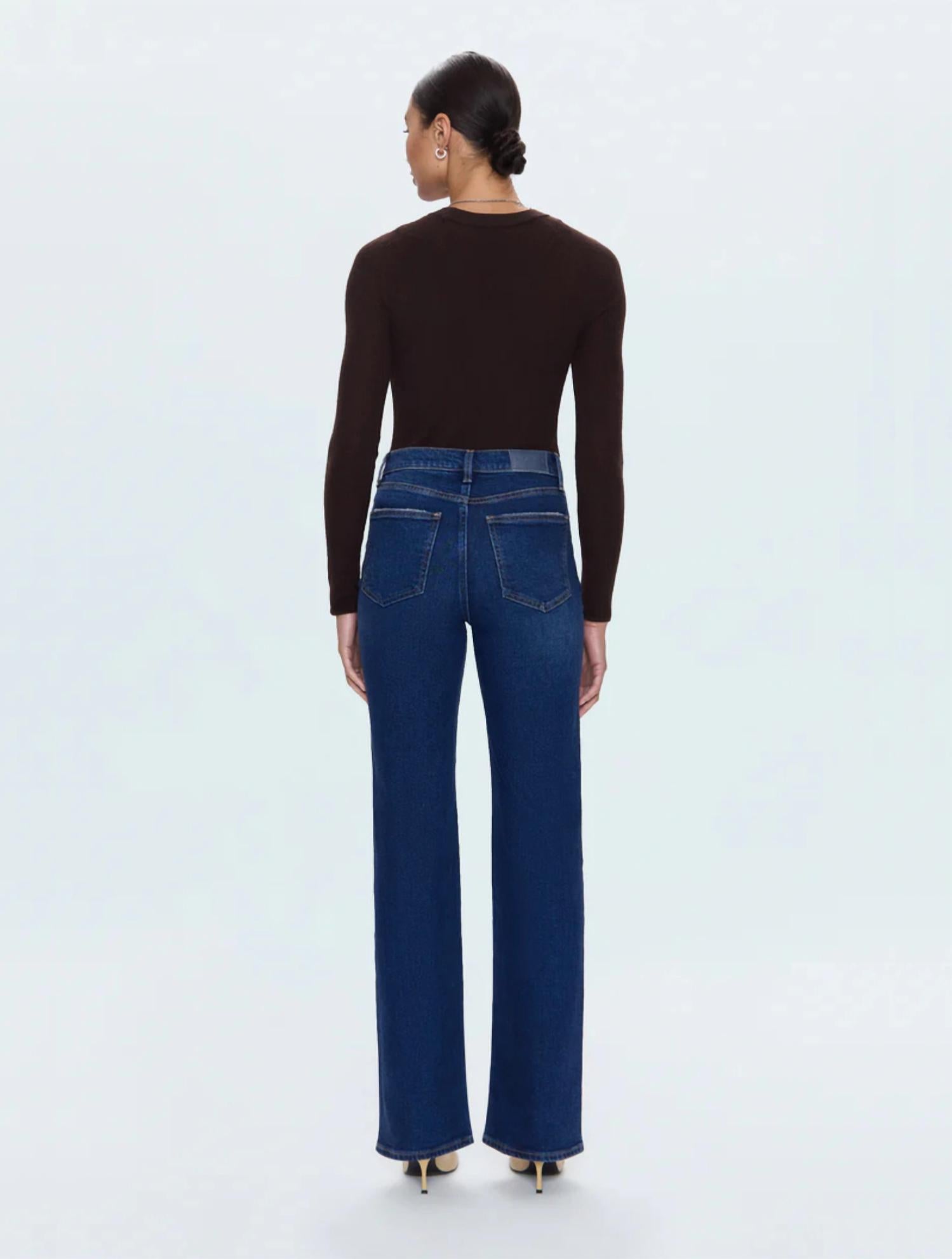 PISTOLA Evie High Rise Slim Boot Jean in penthouse 1 - women's jeans - detail view