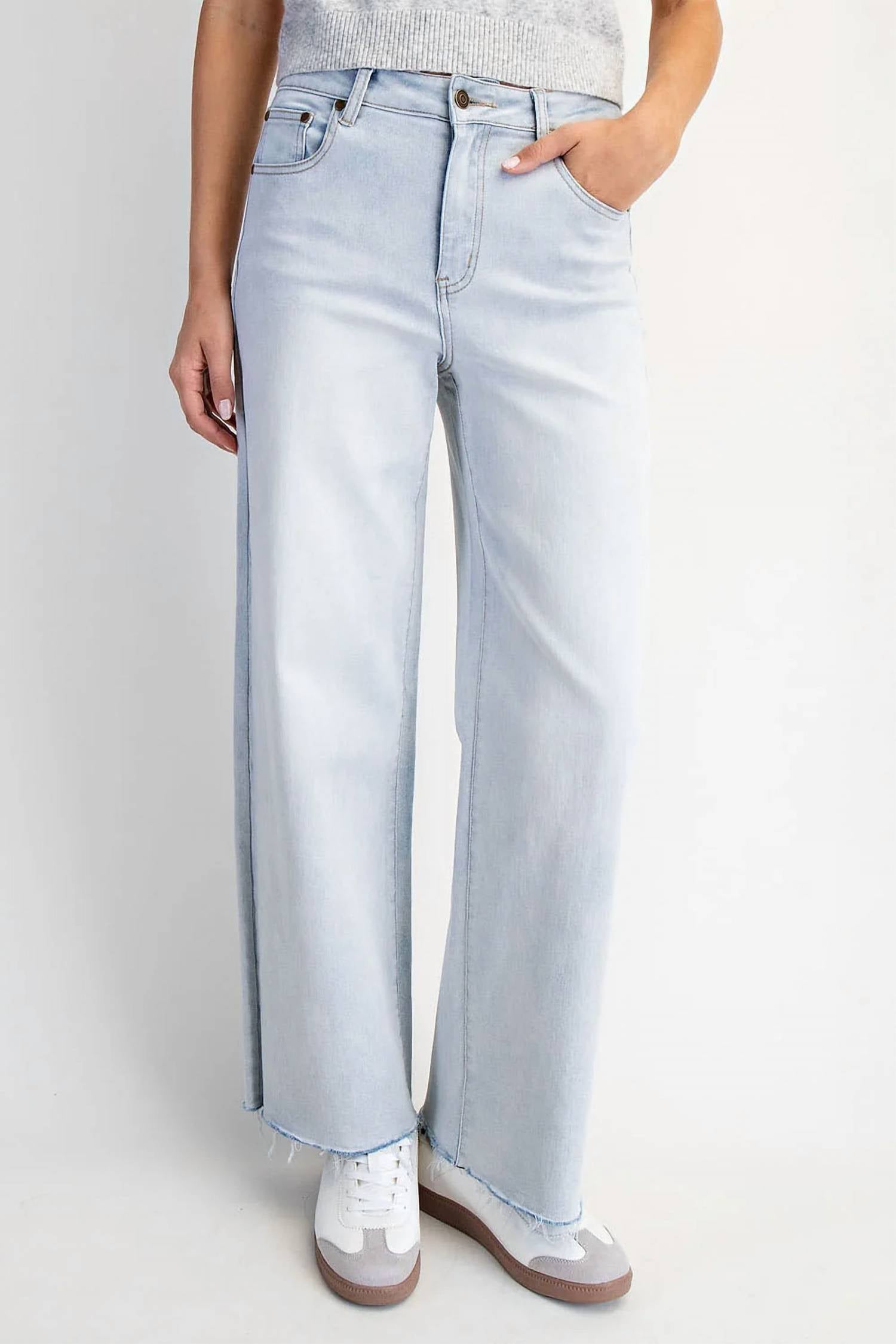 Cotierra - High Rise Wide Leg Denim Jeans