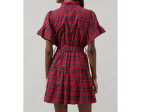 Sugarlips - Women's Arvada Plaid Cottonwood Ruffle Button Down Mini Dress