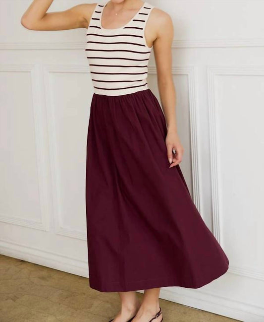 Kld. Signature - Striped Contrast Midi Dress