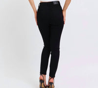 Judy Blue - High Waist Faux Leather & Denim Skinny Jean
