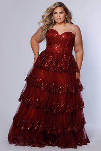 Sydney'S Closet - Strapless Beaded Prom Dress