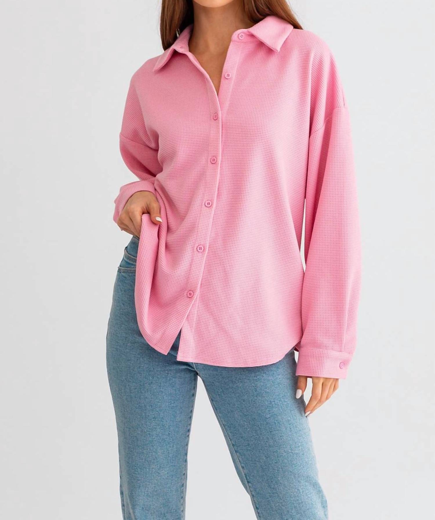 Le Lis - Thermal Button Down Top