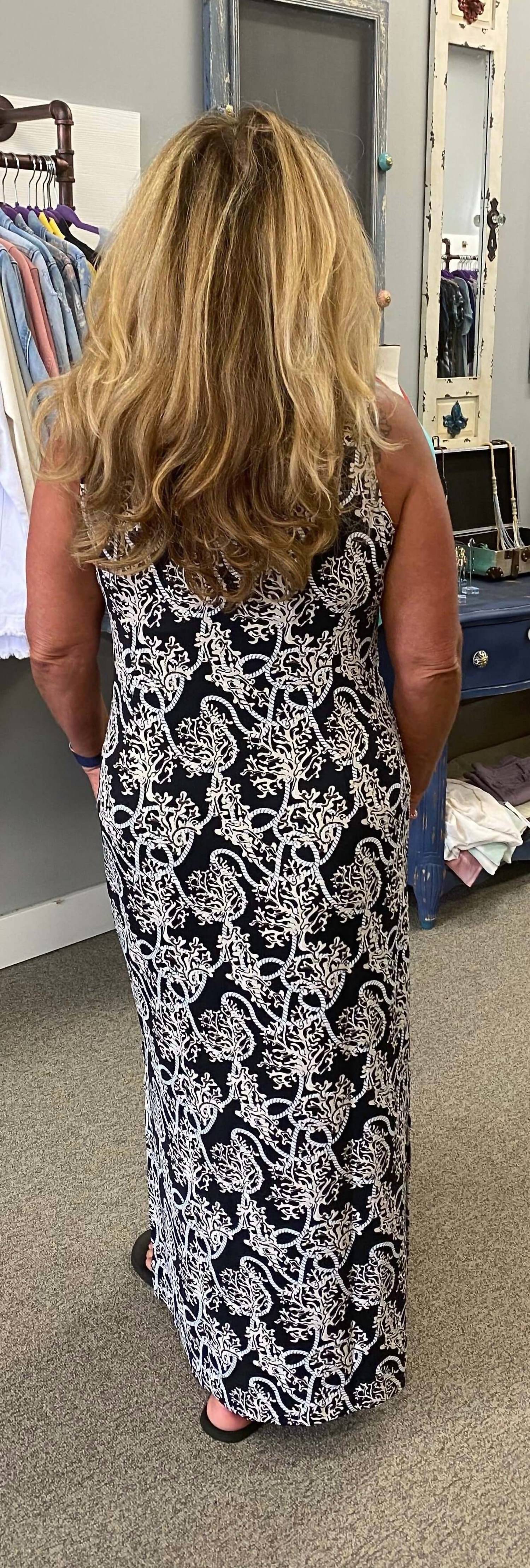 Lulu-B - Ruffle V-neck Maxi Dress