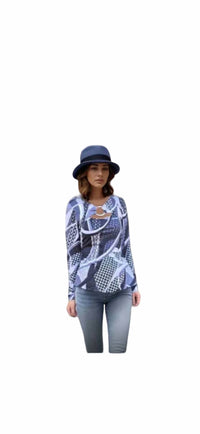 Vava - Metallic Ring Front Ring Top