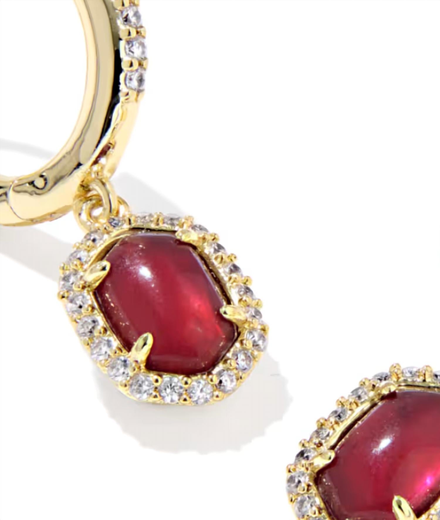 Kendra Scott - Women's Daphne Crystal Frame Huggie Earrings