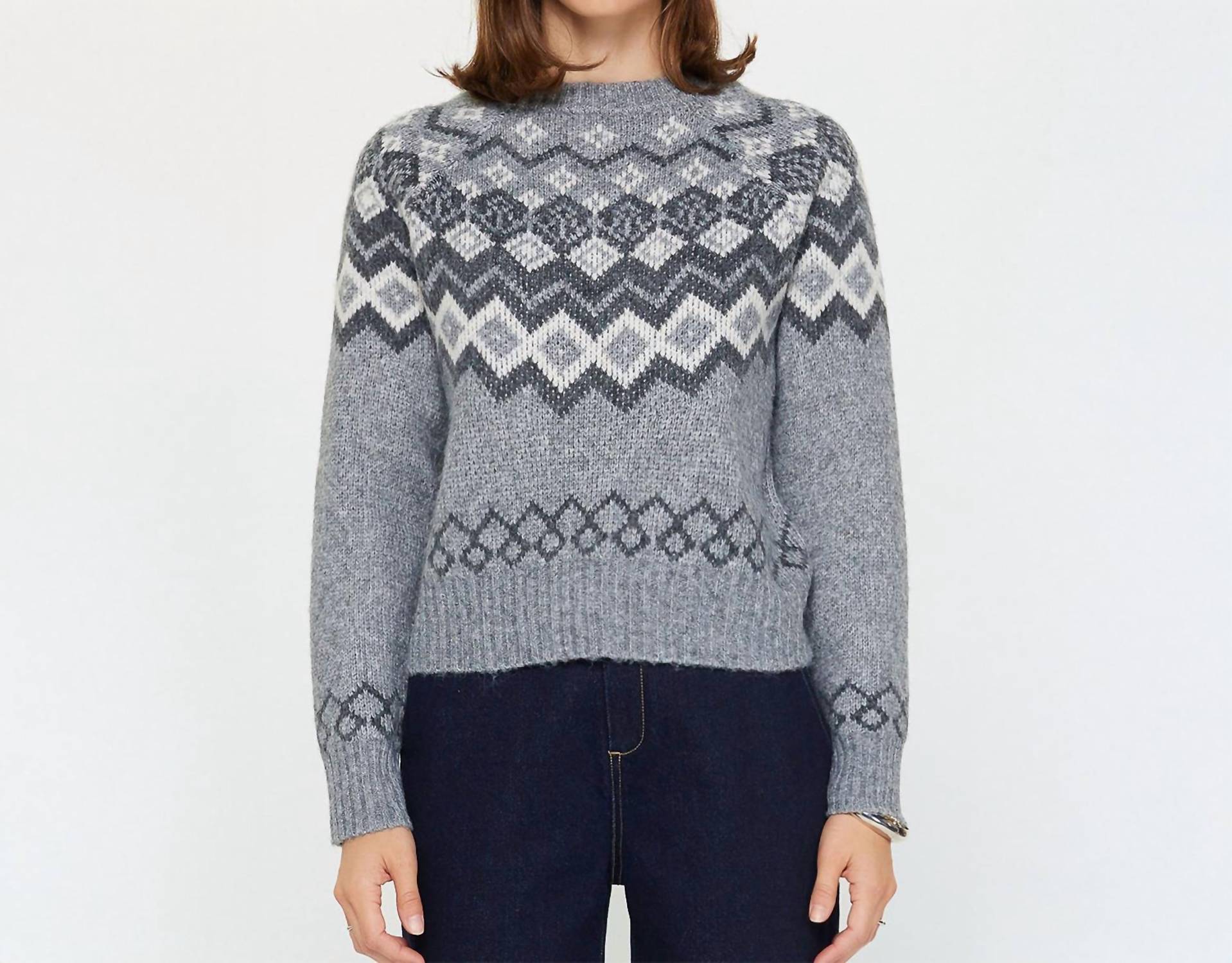 Current Air - Round Neck Fair Isle Sweater