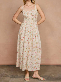 Dress Forum - Honey Butter Shirred Midi Dress