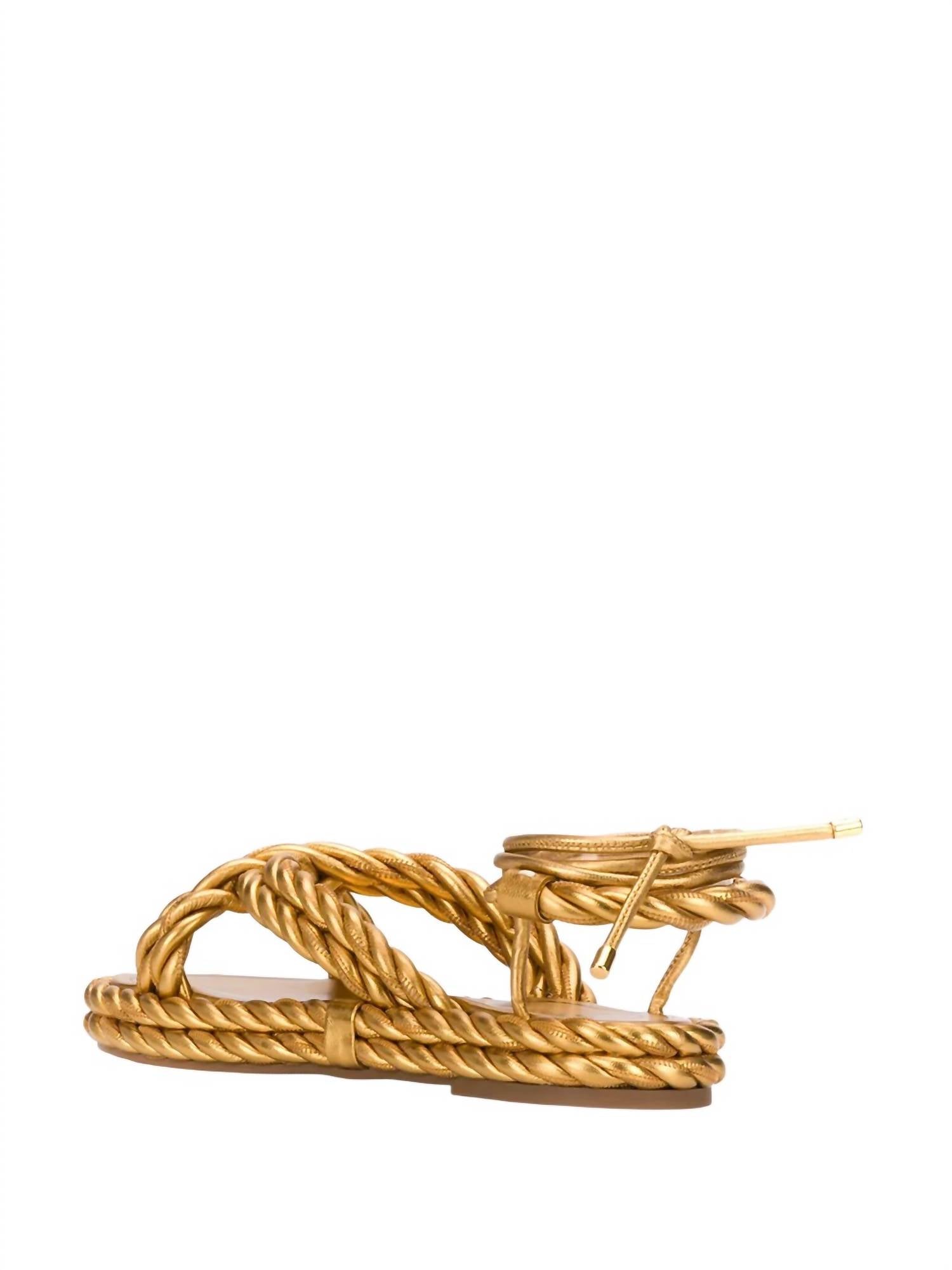 Valentino - Women's Rope Leather Sandals