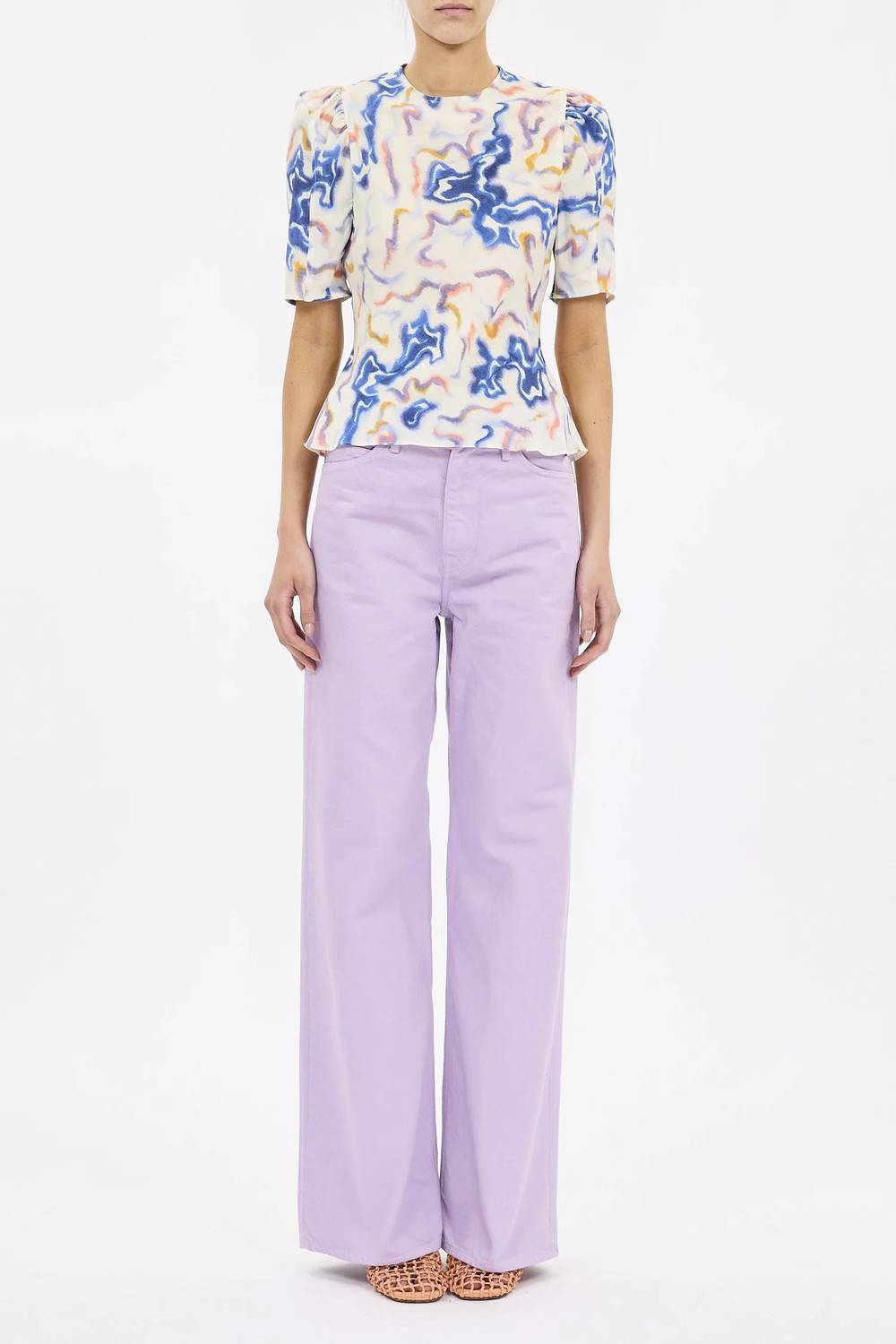 Ulla Johnson - Corine Short Sleeve Silk Top